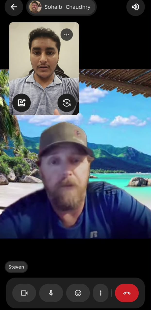 Real client video call screenshot