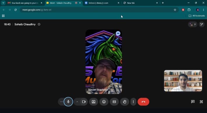 Real client meeting screenshot