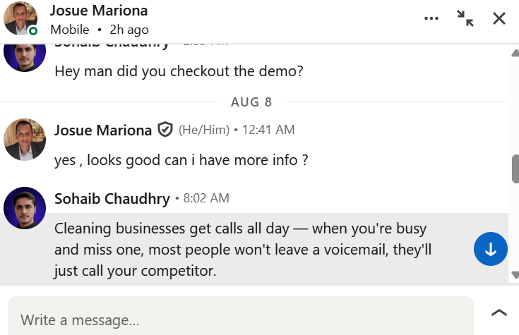 LinkedIn outreach result 8